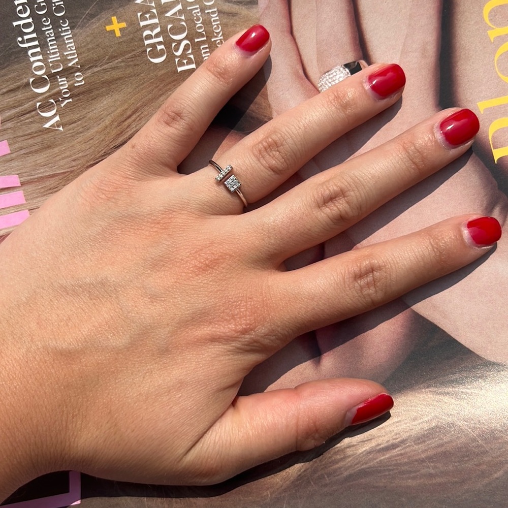 Nadri Silver Cocktail Ring